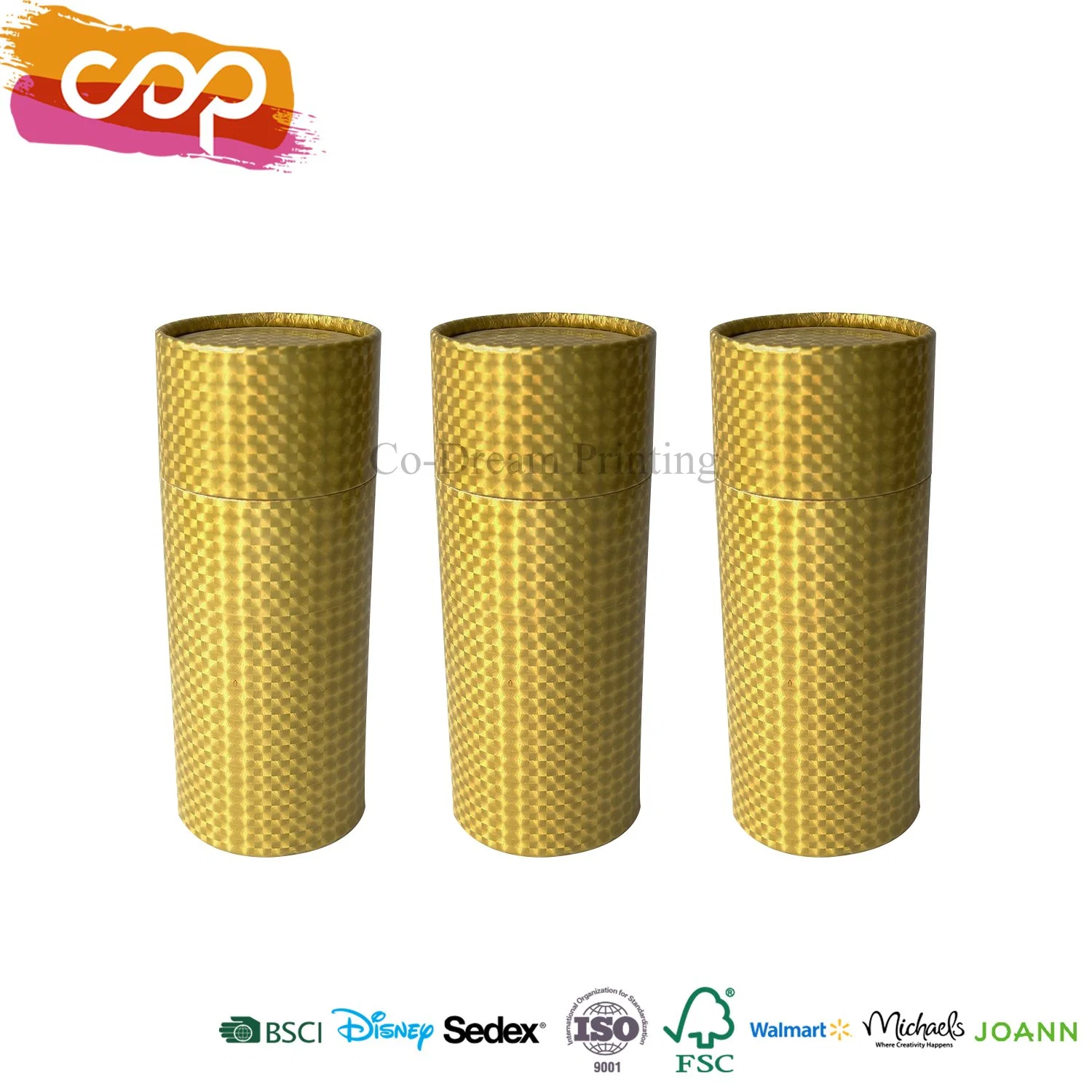 Custom Size Recycled Cylinder Cardboard Tube Packaging Round Paper Boxes