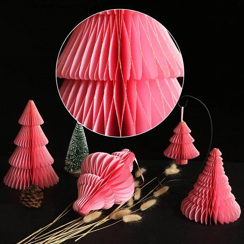 Wholesale/Supplier Paper Honeycomb Decorations Christmas Paper Baubles Christmas Tree Ornaments Window Display