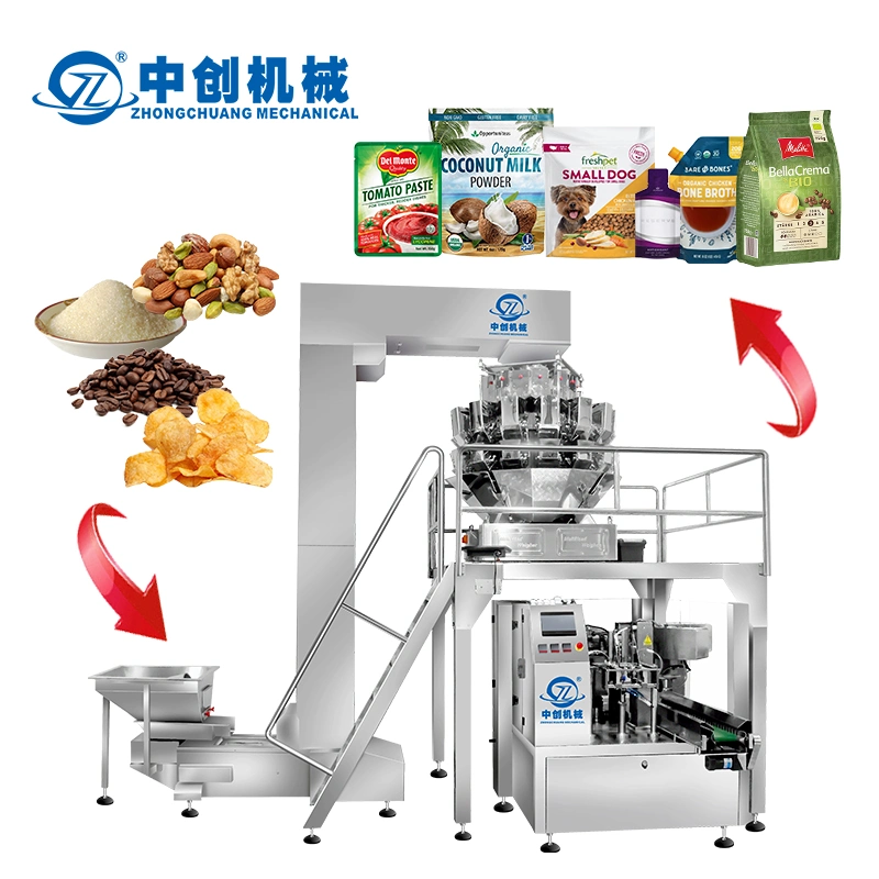 Customic Automatic Multi Head Blister Wrapping Plastic Bag Filling Multi Function Granule Sealing Doy Pack Packaging/Packing Pouch Package Machine|Machinery