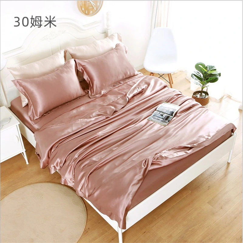 Fitted Bridal Silk Fabric Luxury Microfiber Bedsheets Sets Bedding