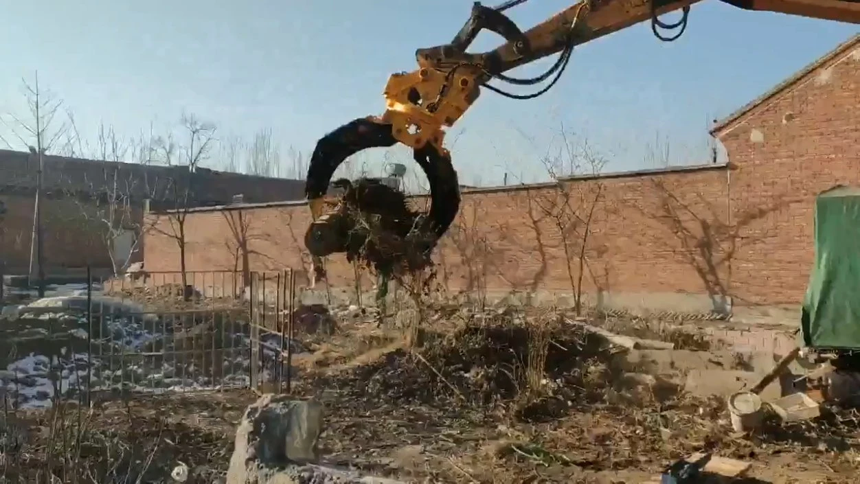 China Rotating Excavator Hydraulic Wood Grapple Log Grapple