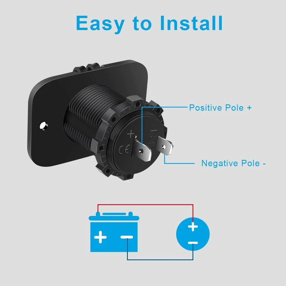 Toma para encendedor, toma de corriente 12V para automóvil Marino Automovilismo ATV RV