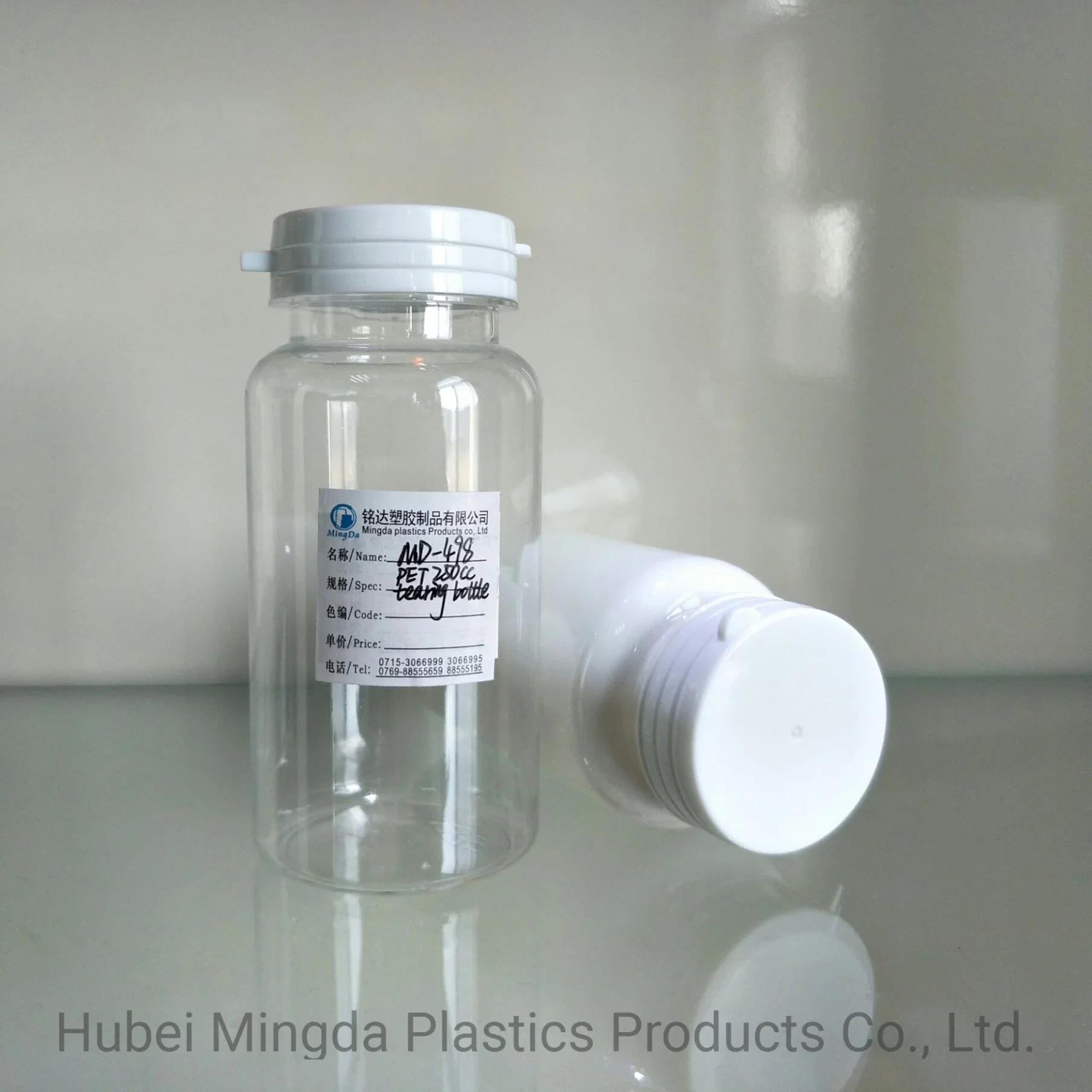 PET/HDPE MD-498 زجاجة بلاستيكية سعة 200 مل للطب/الطعام/منتجات الرعاية الصحية التعبئة والتغليف