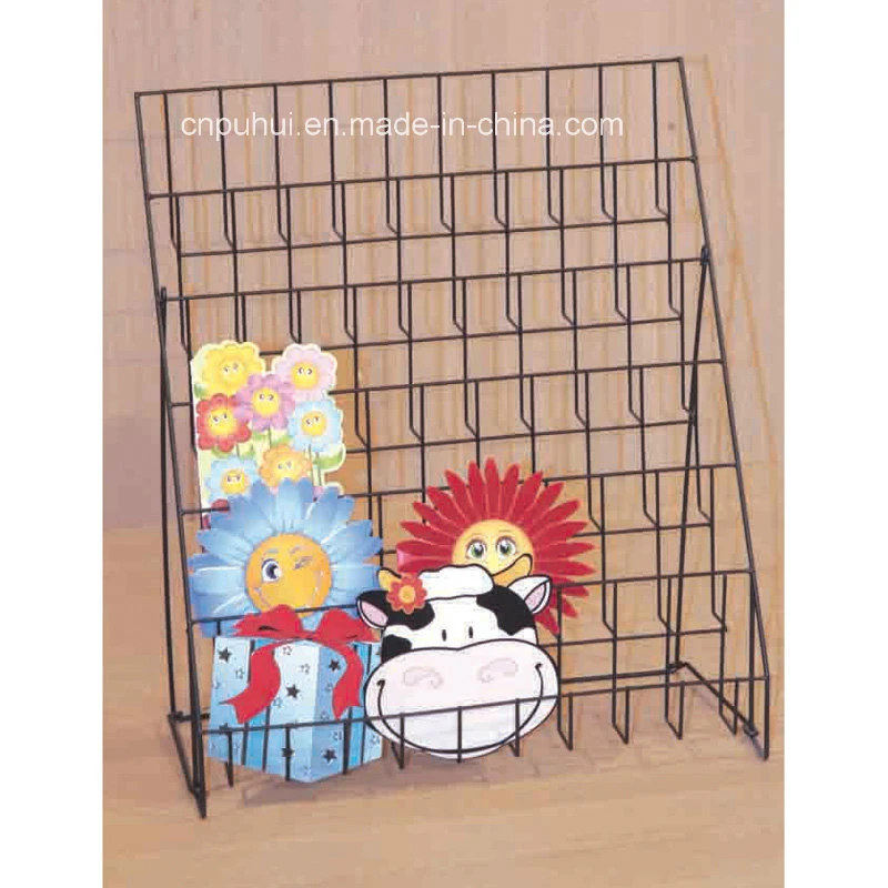 Table Top 4 Layers Metal Wire Form Brochure Holder (PHC323)