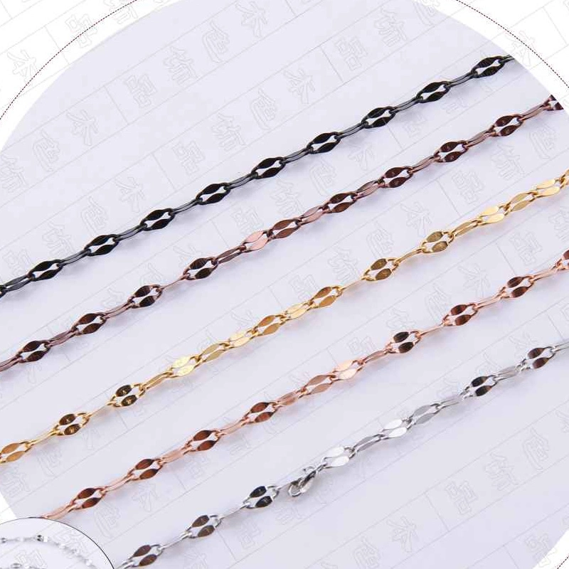 Hot Selling Gold Plated Accessories Stainless Steel Necklace Lip Chain for Women Fashion Jewelry