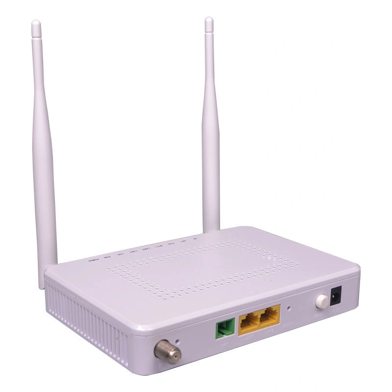 FTTH Gpon & Epon ONU Dual-Mode CATV Modem WiFi Router with Dual Antennas