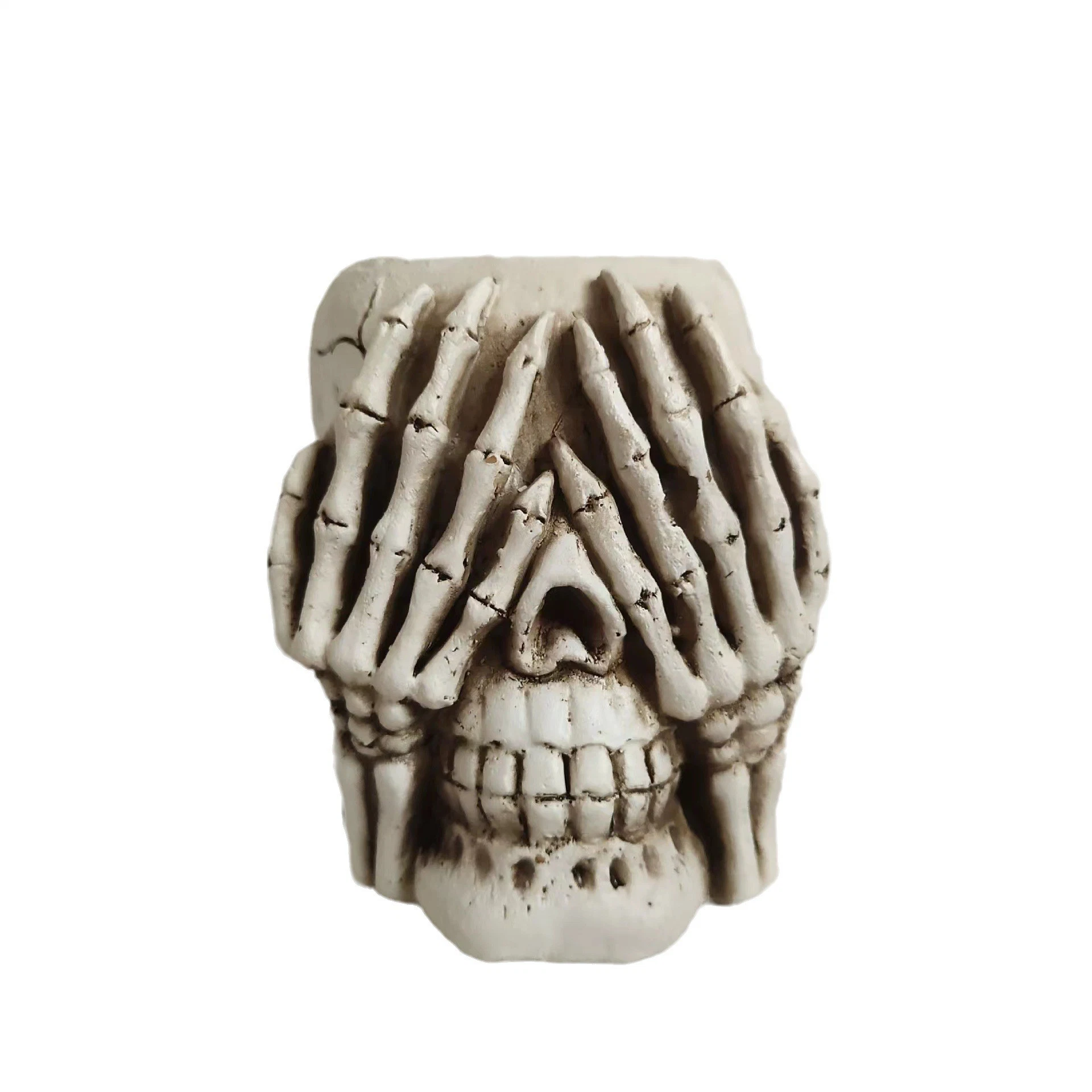 Creative Skull décor résine fleur pot planter ensemble humain crâne Succulent Halloween résine Craft