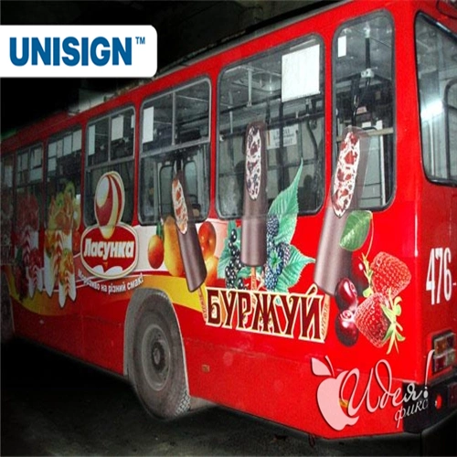 Unisign Durable PVC Body Stickers Digital Printing Vinyl Advertising Material