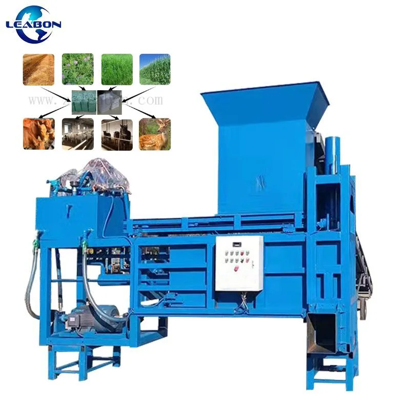 Leabon Supply Livestock Feed Silage Grass Corn Stalk Square Packing Machine
