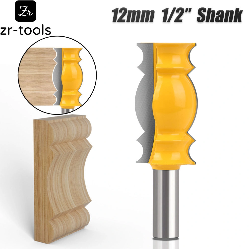 Fresa de madeira CNC de 8 mm 1/2'' Shank Crown Molding Router bit Cortador