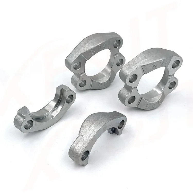 OEM Investment Casting Stainless Steel Hydraulic Plumbing Joint Adaptor Hose Connector Accessories Pipe Tube Fitting Forged Split Flange Halves-Flat SAE Clamps