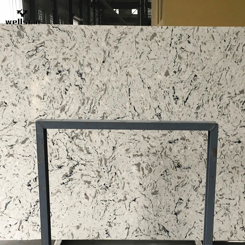 Artificial Quartz Stone Slab Countertop Flooring Tiles Solid Surface for Kitchen Bathroom