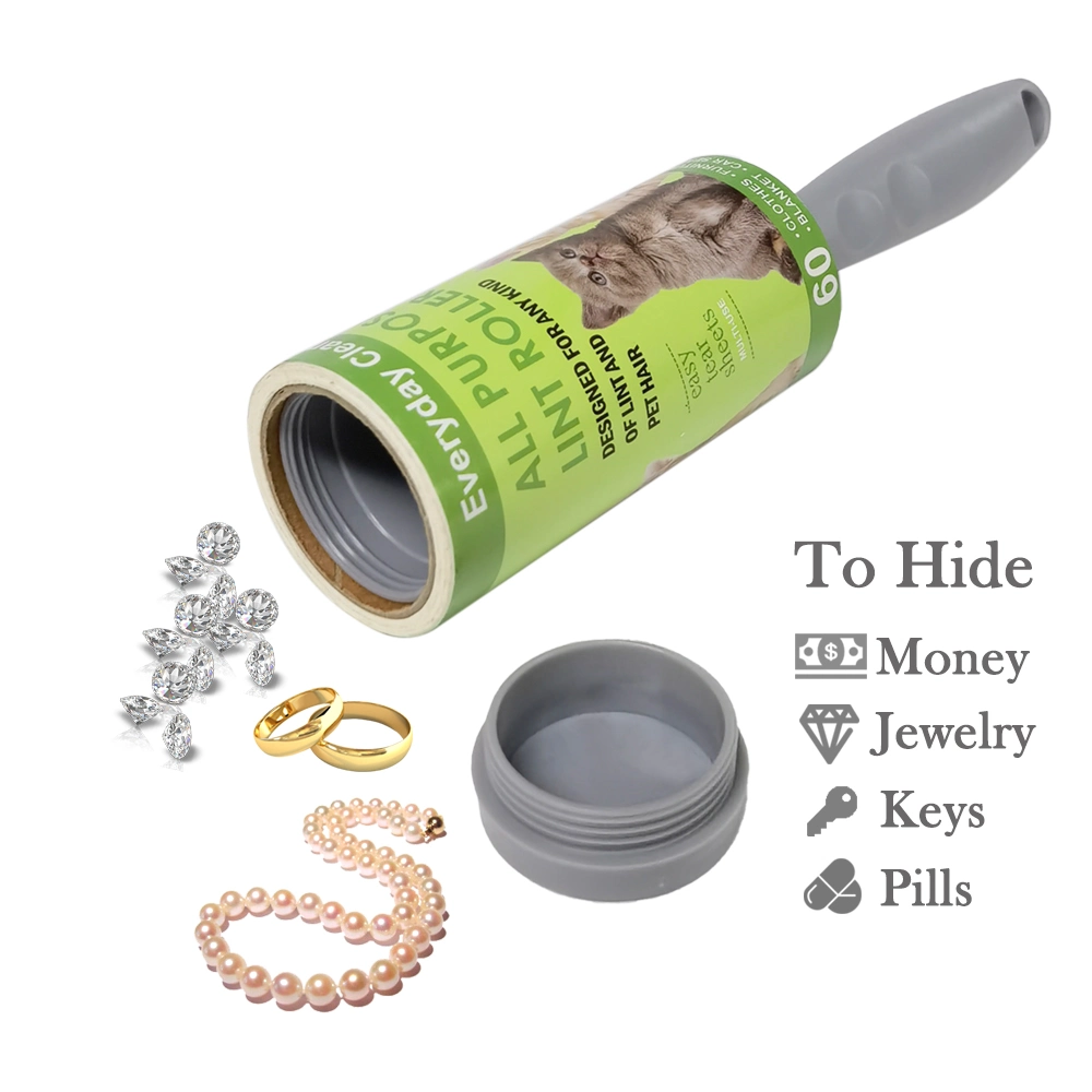 Lint Roller Diversion with Hidden Compartment Stash Safe Box for Keys, Cash and Valuables