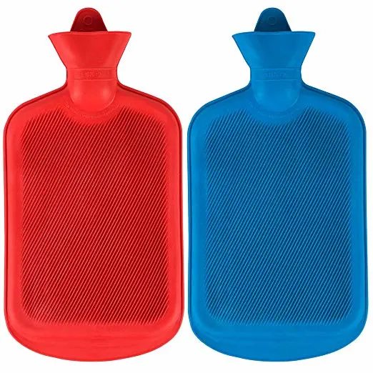 Fabricante chino de bolsa de agua caliente de goma de 2 litros para bebés con funda