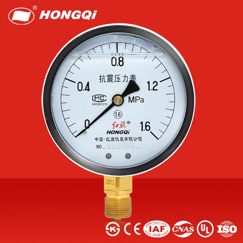 Hongqi 4 Inch Psi Pressure Gauge/Standard Manometer-Industrial Vibration Resistance Pressure Gauge