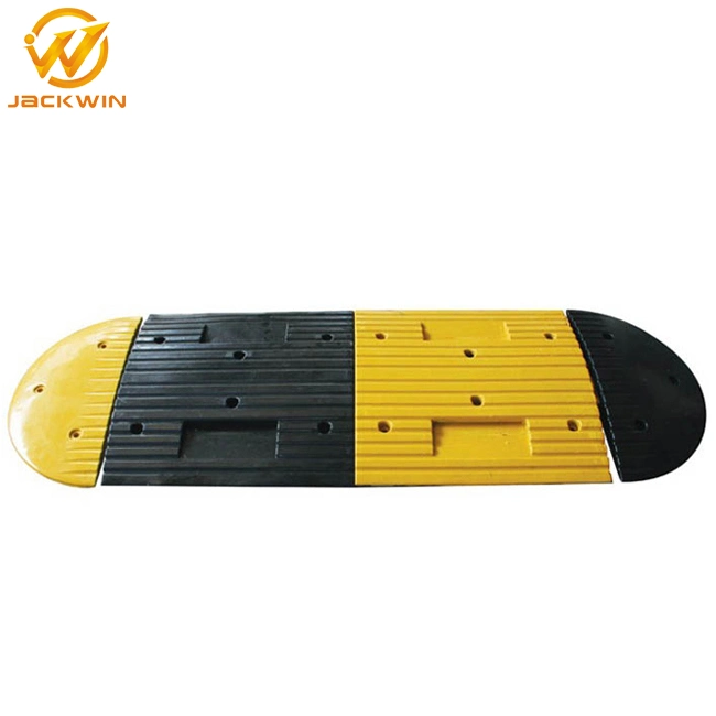 Road Safety 500*480*50mm Rubber Material Portable Speed Bump