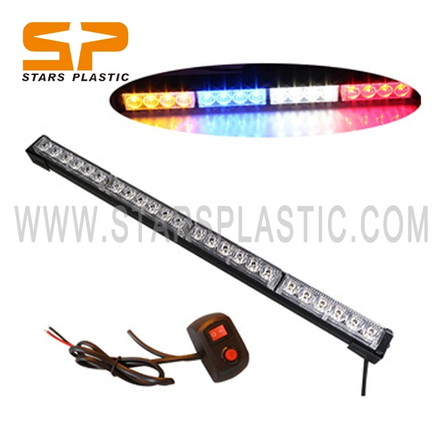 Traffic Advisor Light Bar 35.5 Inch 13 Flash Patterns 32 LED Warning Emergency Strobe Light Bar Directional Flashing LED Safety Lights with Cigar Lighter