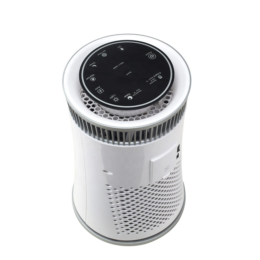 Best Office Desk Top Compact Size Air Purifier for Home with True HEPA 13 Filter UV LED Light