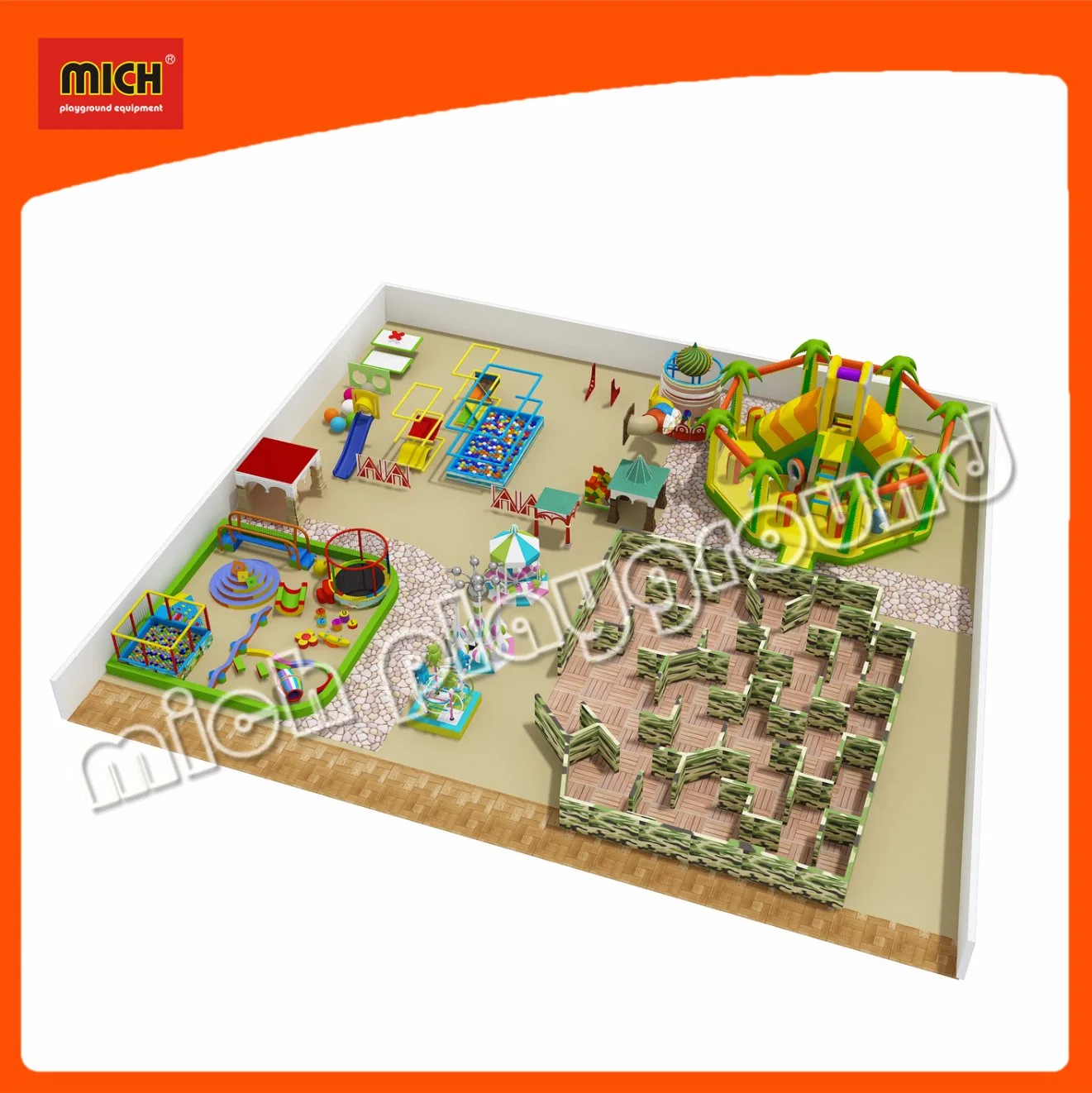 Mich Soft Maze Indoor Playground for Kids Playground