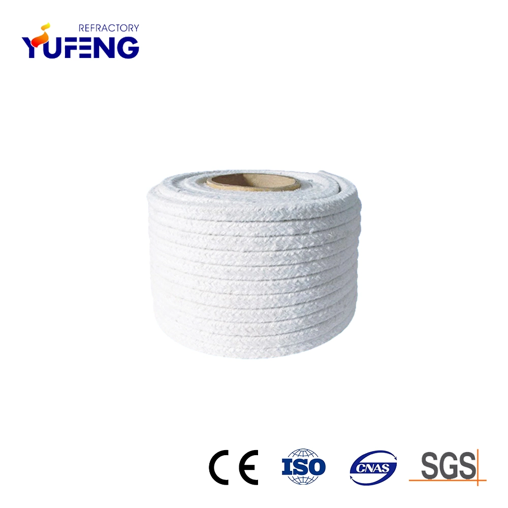 6mm 25mm Custom Size Refractory Ceramic Fiber Square Braided Rope