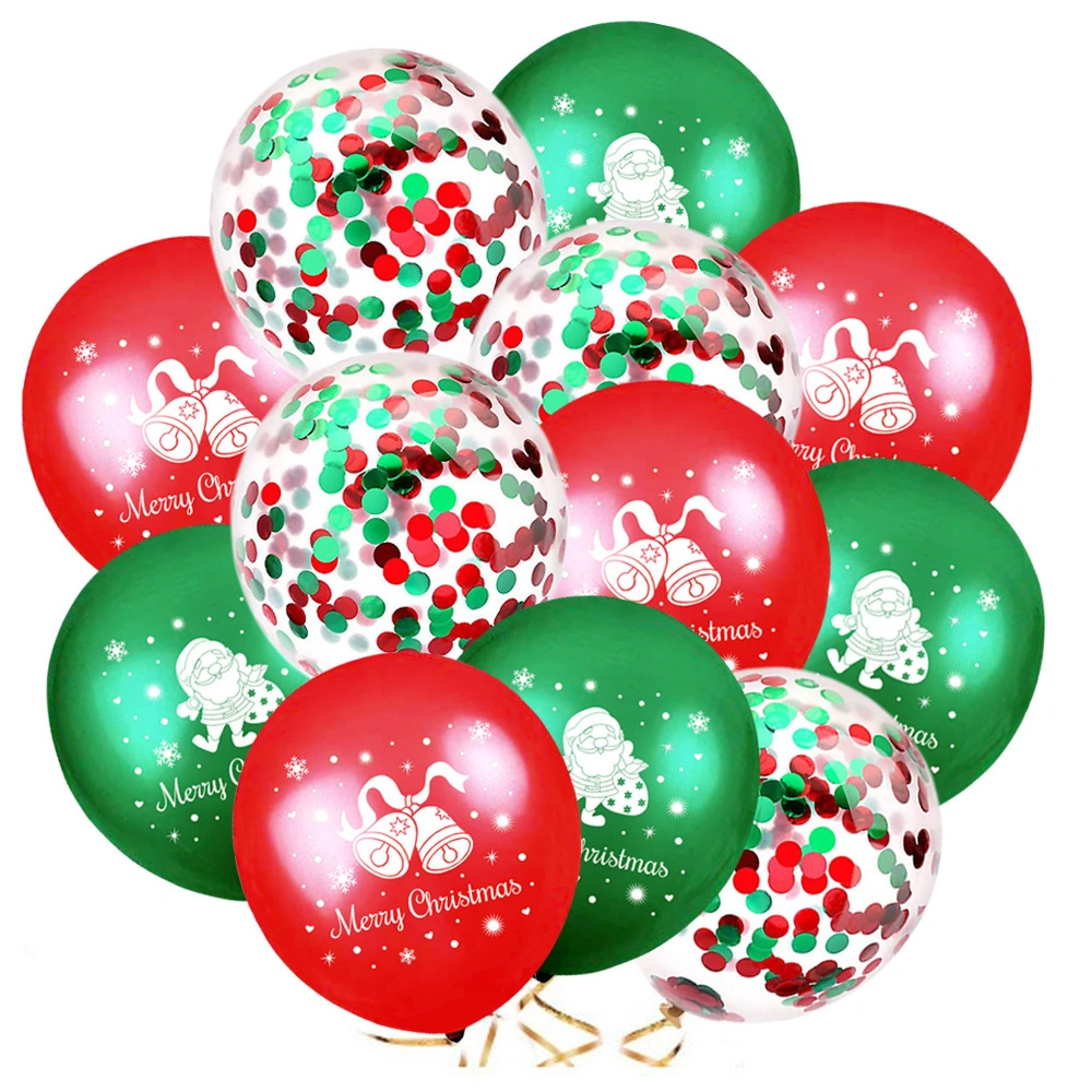 Wholesale/Supplier 100PCS Christmas Latex Balloon Set Merry Christmas Party Decoration 12 Inch Sequin Balloons