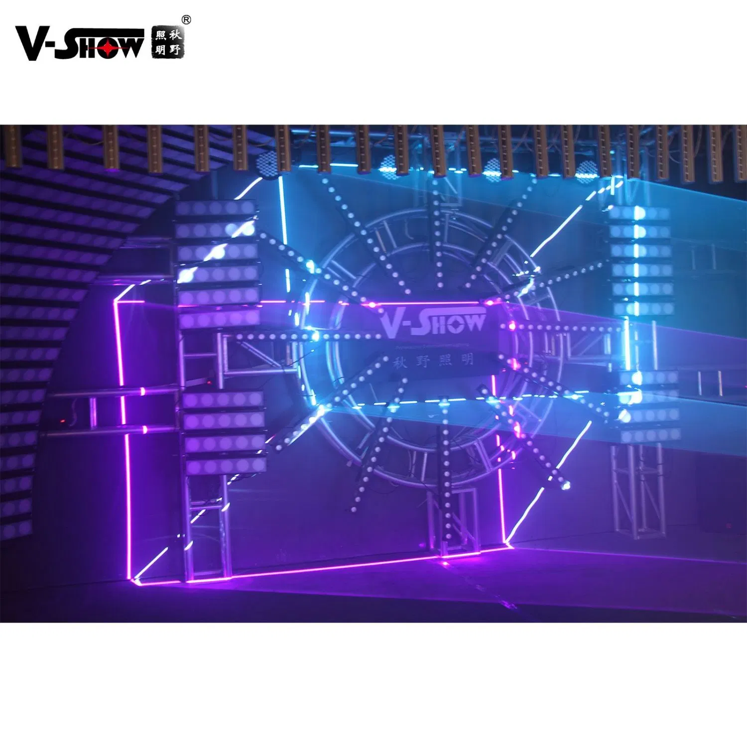 V-Show 6W 30kkps High Scan System DMX Ilda 6W RGB DJ-Laser-Disco-Licht in Vollfarbe