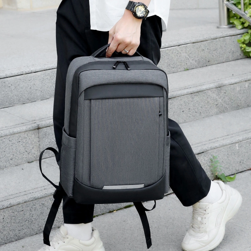 Large Capacity Men's Business Simple Backpack USB Charging Student School Bag Fashion Outdoor Travel Bag