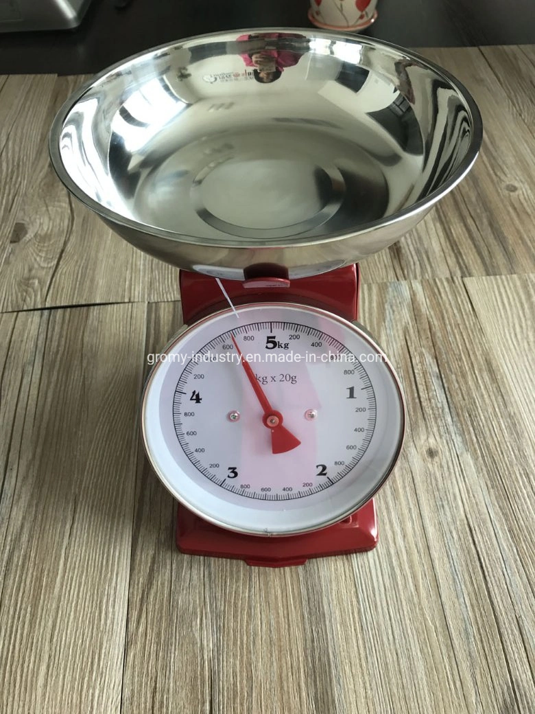 Mechanical Kitchen Scale Spring Dial Food Scale with Bowl