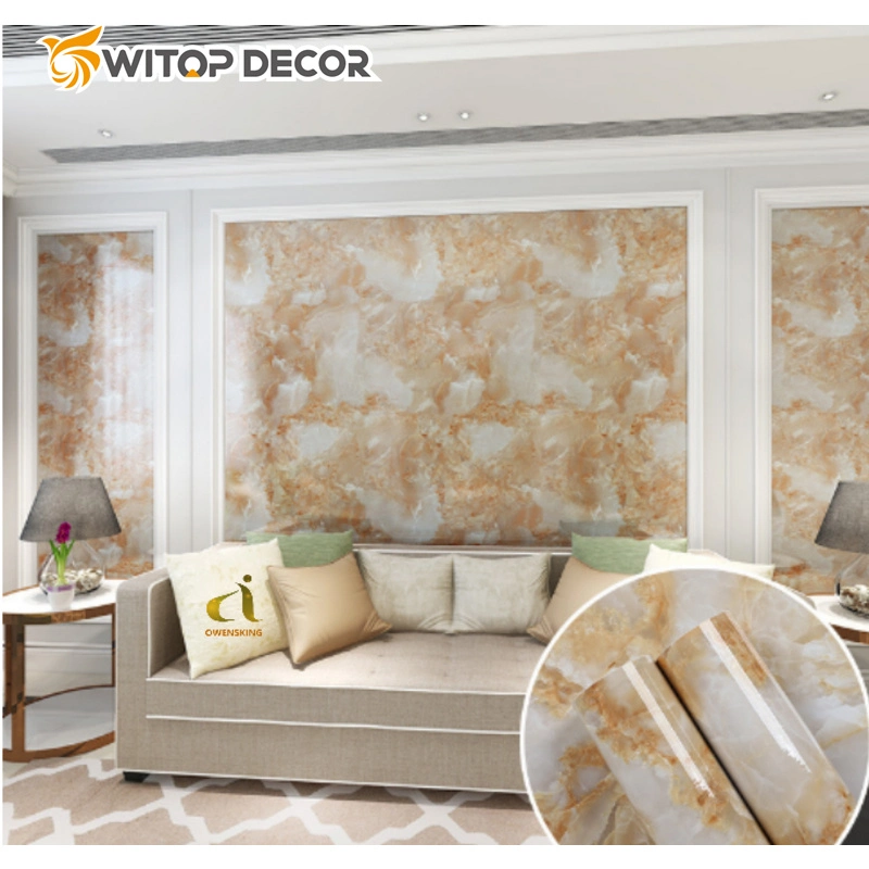 High Gloss PVC UV Sheet Alternative Wall Panel Artificial PVC Marble Sheet