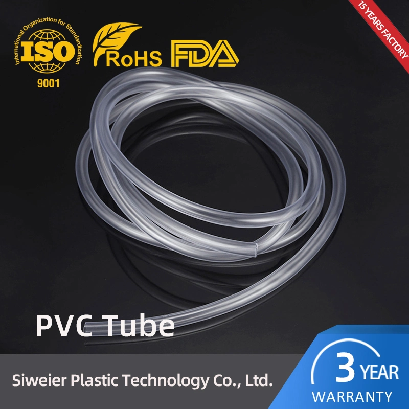 Tubo de aire flexible a medida tubos de vacío de PVC transparentes