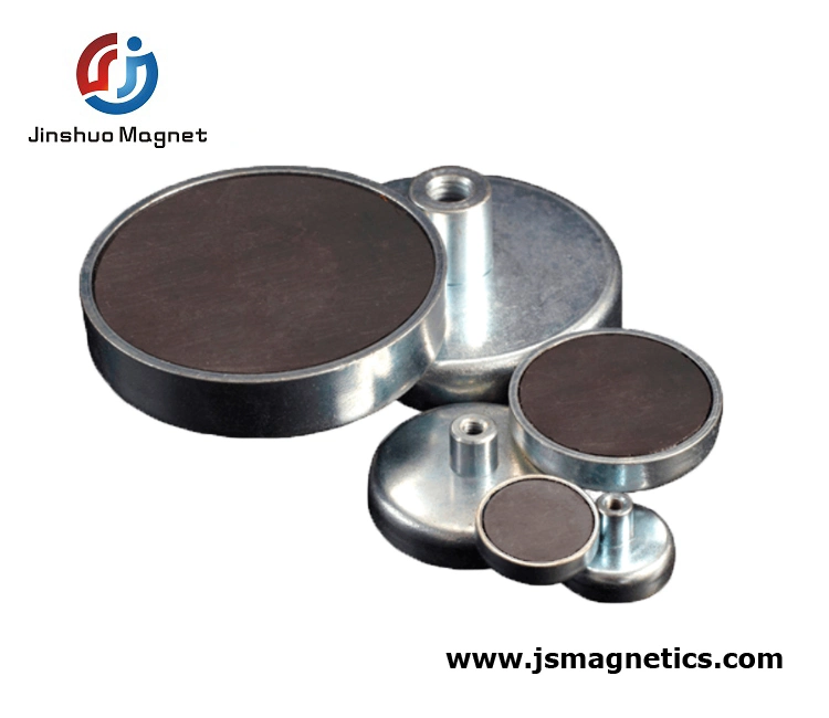 Small Internal Thread Ferrite Pot Magnet with Strong Pull Force Holding Magnet