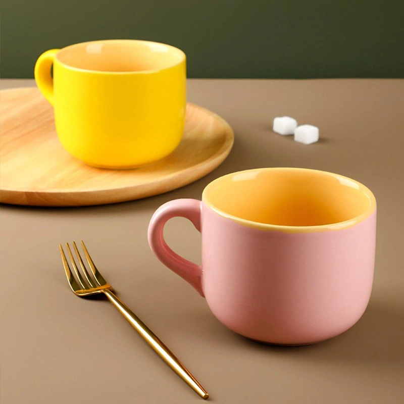 Ceramic Mug Porcelain Mug Dinnerware Pure Glazed Cup Teaset Kitchen Utensils Decoration with Customized Color Pattern Logo and Design