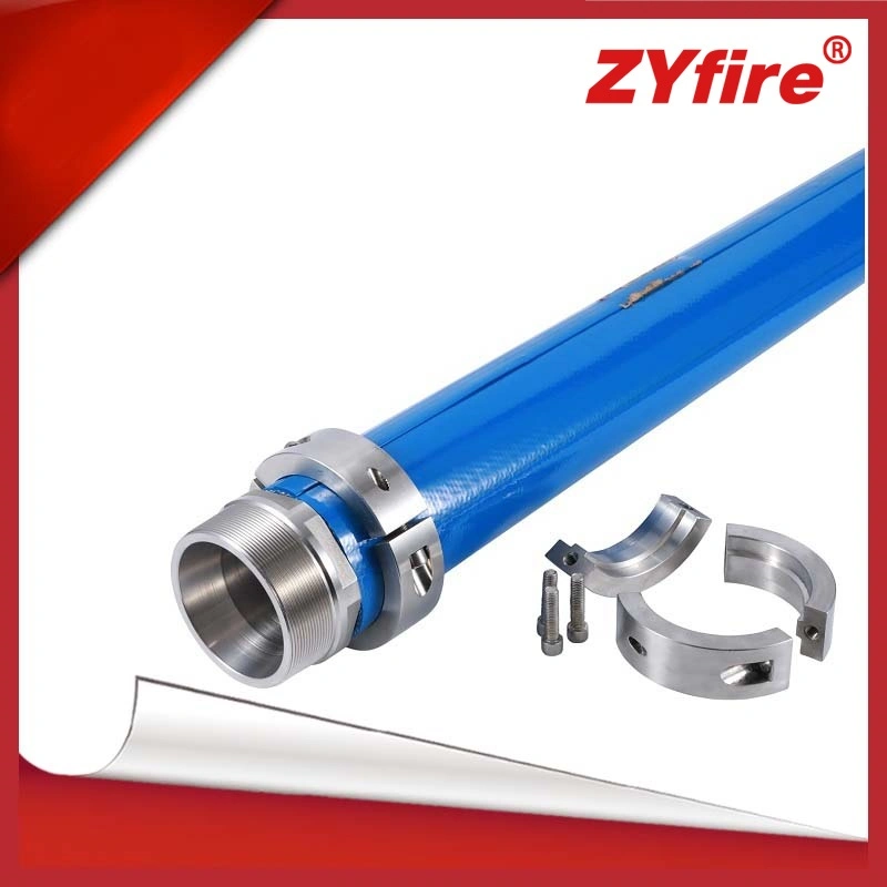 Zyfire tubo de extracción ascendente cubierto con bridas de polipropileno azul