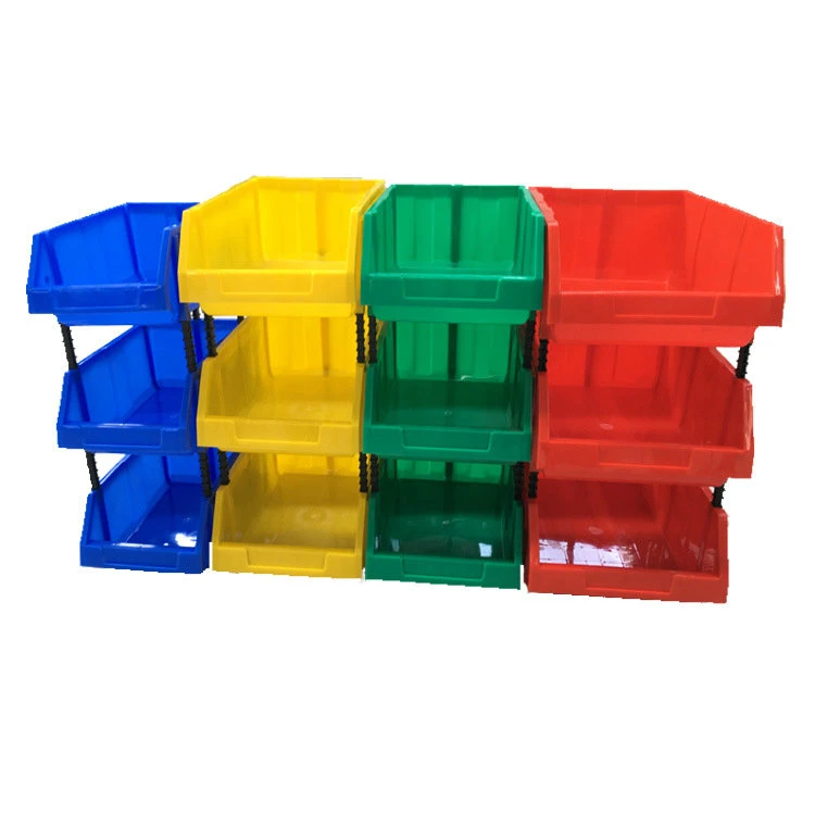 Tool Parts Organizer Plastic Stacking and Rear Hanging Storage Bins and Boxes