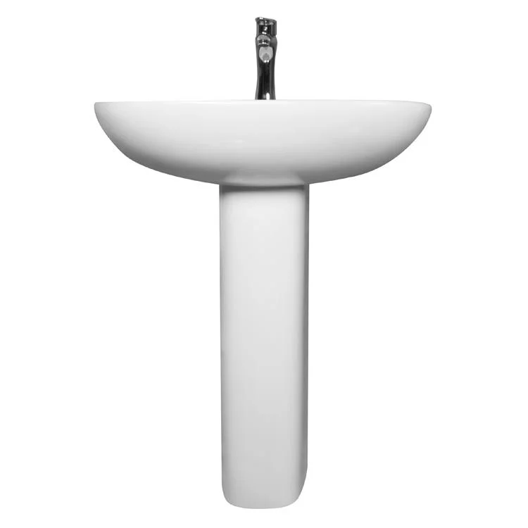 Hot Sale Single Hole Ceramic Sanitary Ware Pedestal Basin