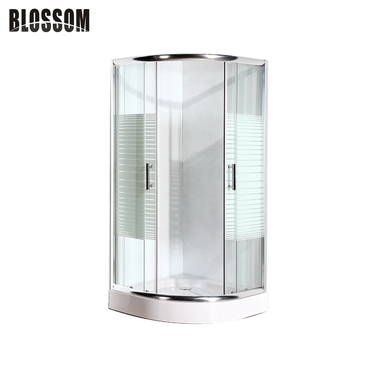 Hangzhou Curved Glass Printed Glass Simple Shower Room Cabin (BLS-9206)