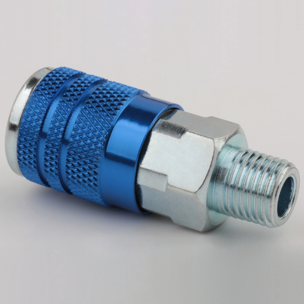 Conector hembra macho de color azul Milton serie USA de Xhnotion Pneumatic Acoplador rápido