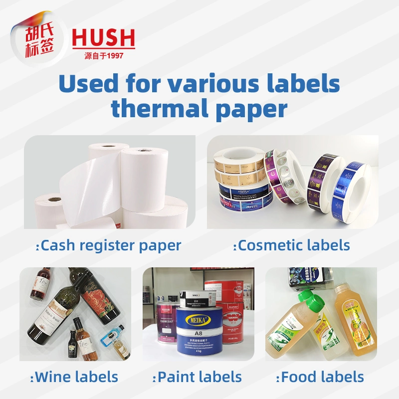 Customer Special High Quality Free Sample Thermal Paper Blank بطاقات ملصمة يلفّ [ريغتس] [إير برودوكت] [ديرورلاين] [لرو] [ل