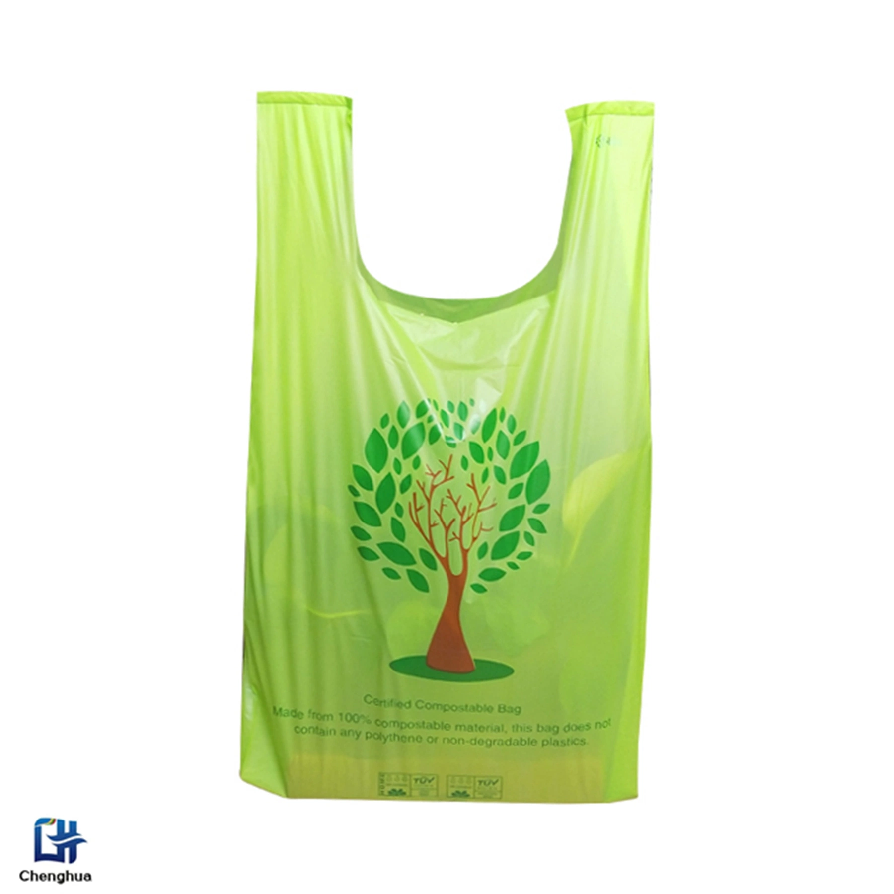 100% Biodegradable Plastic T-Shirt Bag Shopping Carrier Bag Biodegradable Bags