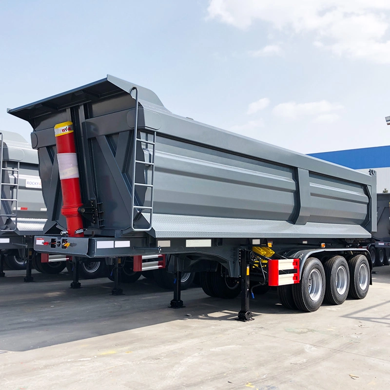 60 Ton 3 Axle Tipper Dump Trailer with Electric Tarpaulin for Sale in Benin