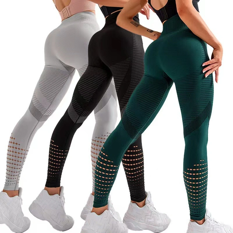 Trendy Stylish Women Yoga Sports Pants Nylon Spandex Yoga Leggings Fitness Wear