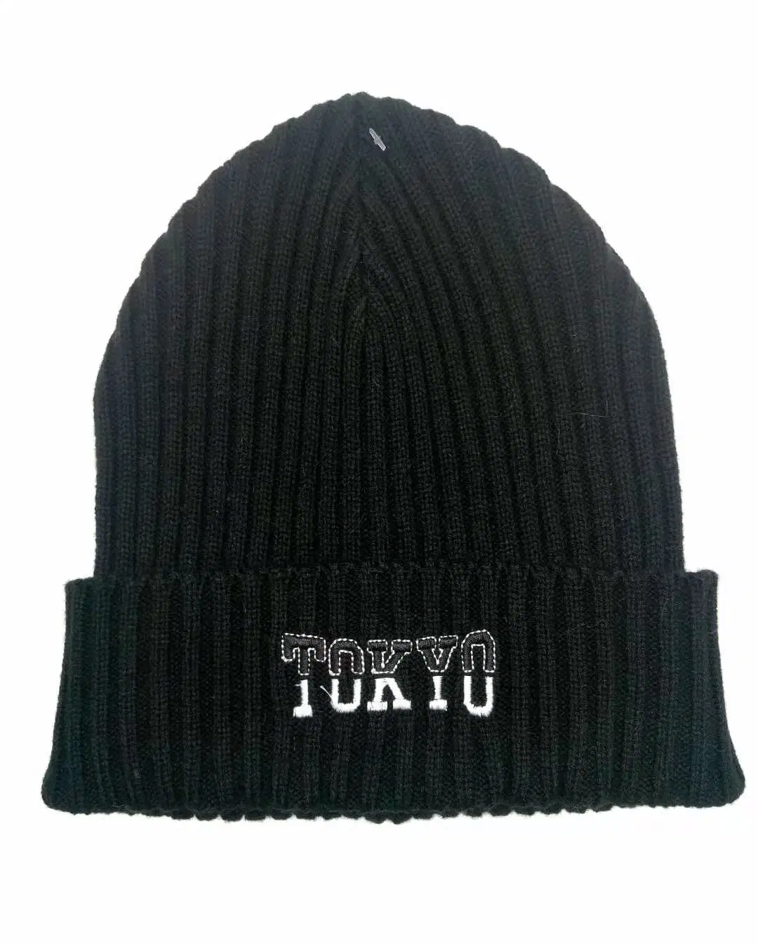 Los hombres de moda cálida en invierno puño tejido Hat gorro con "Tokio" bordado