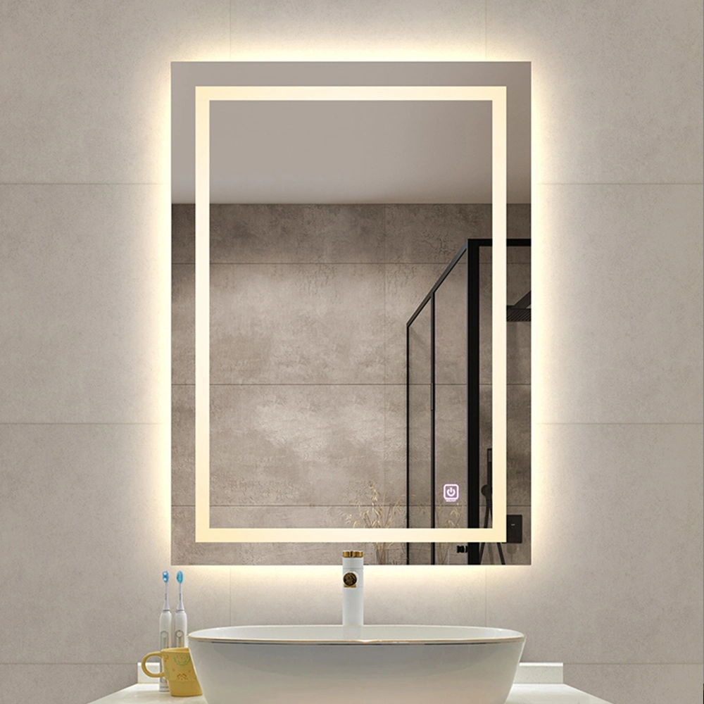 Wholesale/Supplier LED Mirror IP66 Resort Wall Mount Bathroom Rectangular Shape Lighted Mirror Hotel Use