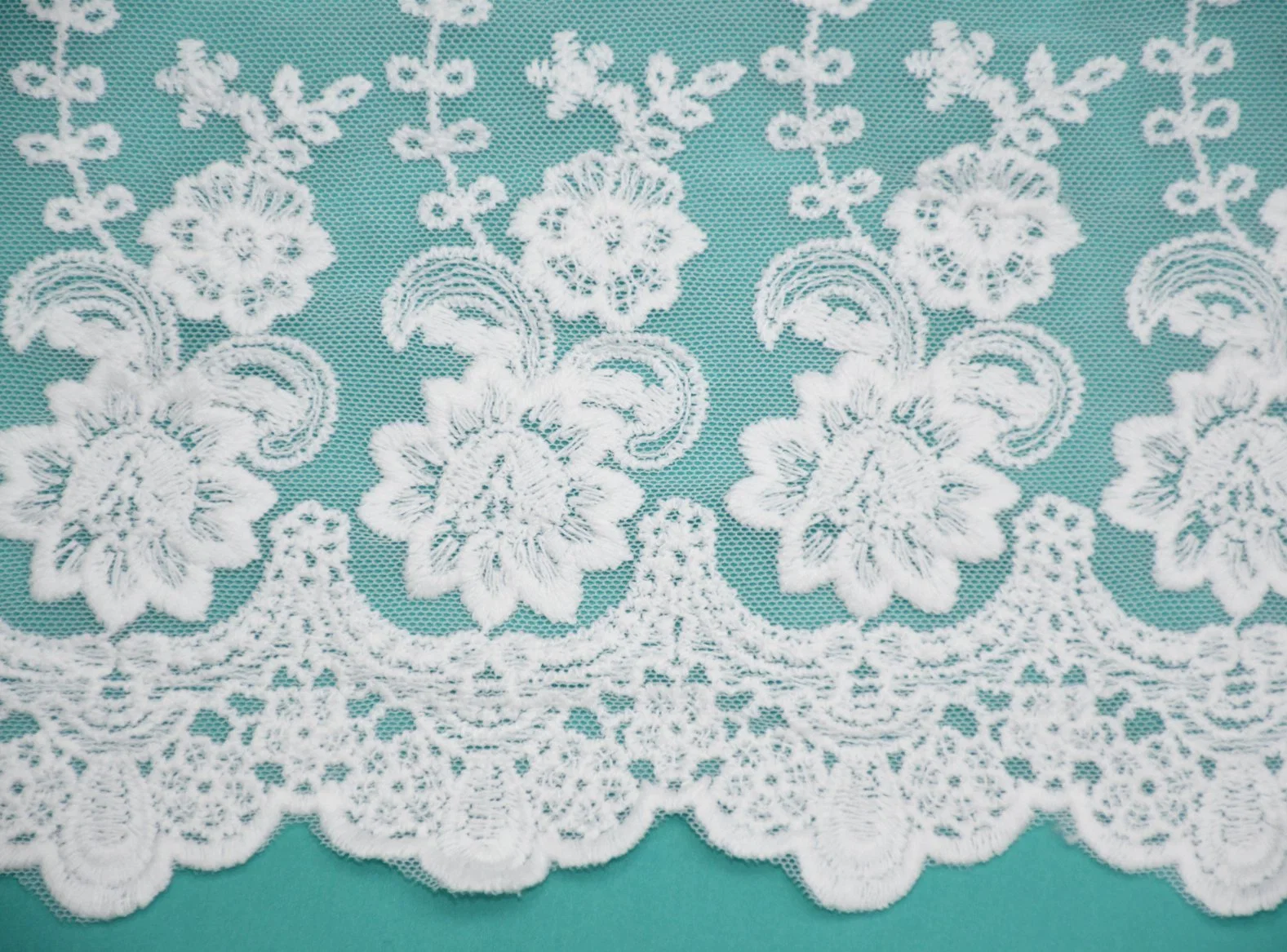 Mesh Fabric Embroider Cotton Lace