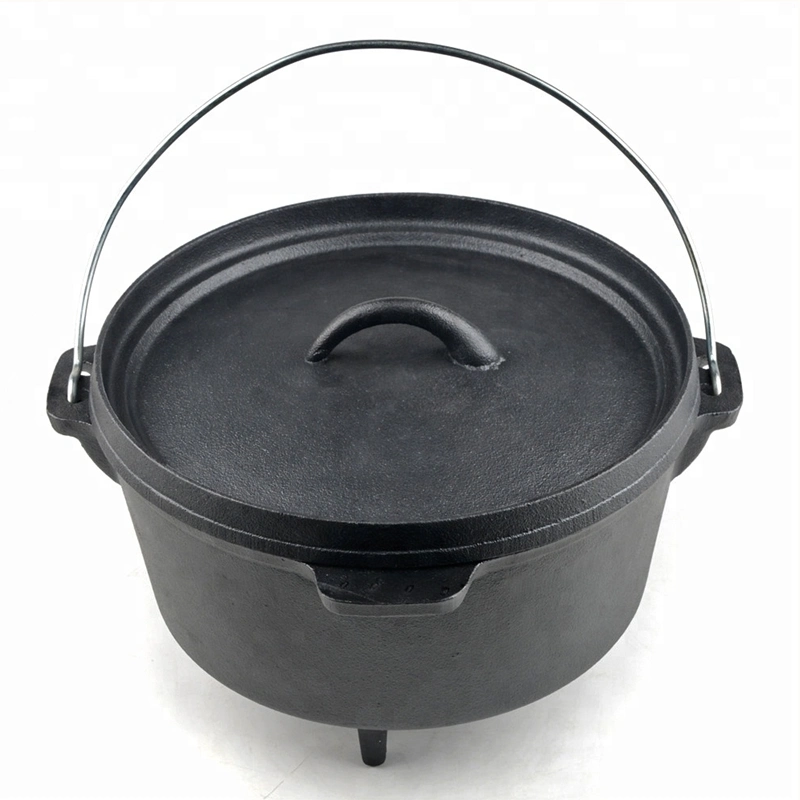 Hot Sale 3-Leg Pre-Seasoned Cast Iron Camping Dutch Oven