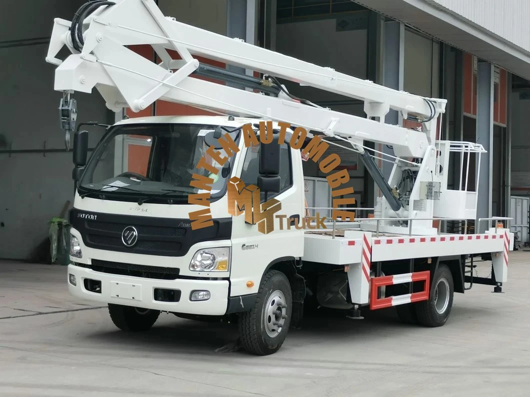 14m 10.5m Jmc 2 Man Telescopic Bucket Truck Mounted Work Telescoping Boom Aerial Platform