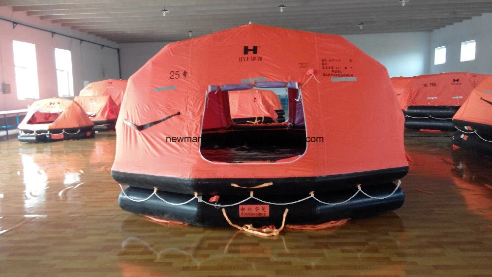 Certificated 4 Manthrow-Overboard Inflatable Liferaft for Sale