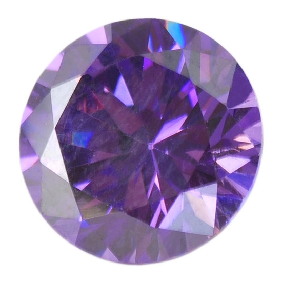 Purple Stone Loose Gemstone Zirconia Round Cut CZ with Cheap Price