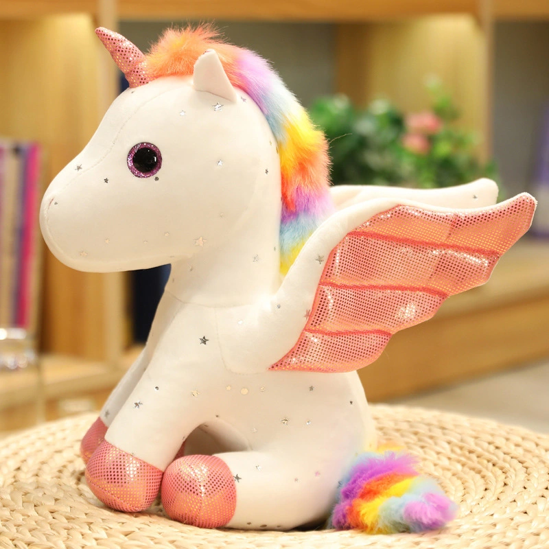 Promotional Kids Gifts Manufacturer Soft Stuffed Angel Unicorn Plush Toy with Wings