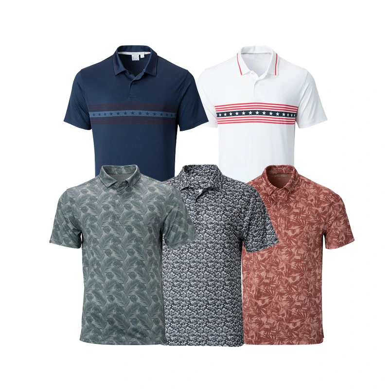 Golf Polo Shirts Polyester Baumwolle Print Logo Großhandel Herren Design